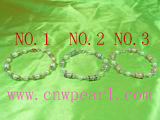 different freshwater pearl jewelry and zircon bracelet
